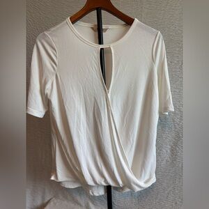 Banana Republic Cream Keyhole Blouse